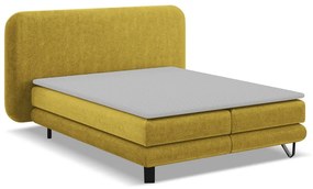 Mustársárga boxspring ágy 180x200 cm Ilima – Makamii