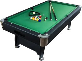 GamesPlanet® Biliárdasztal PREMIUM 7ft zöld fekete