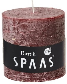SPAAS Gyertyás henger rusztikus 10x10cm sötét piros