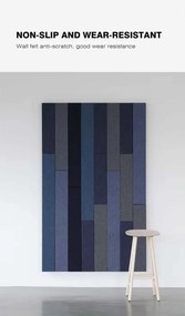 Bilnora extra sűrű akusztikai filc falpanel 120x30x1,2cm vastag - 11 Sötétkék