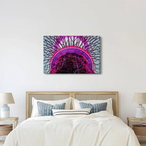 Absztrakt kép - lila ágak (90x60 cm)