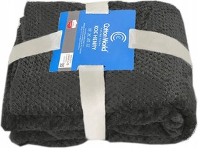 Dombornyomott Takaró 160x200 Henry Sötétszürke Szürke