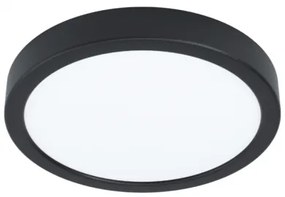 LED panel , 16.5W , falon kívüli , kerek , dimmelhető , meleg fehér , fekete keret , EGLO , FUEVA 5 , 99263