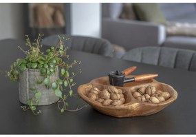 Nola tál teak fából, natúr, Ø30x5 cm