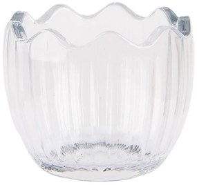 Nyuszi füles húsvéti bonbonier cukortartó 10x21 cm bordás üveg