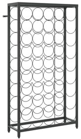 fekete kovácsoltvas bortartó 45 palackhoz 54 x 18 x 100 cm