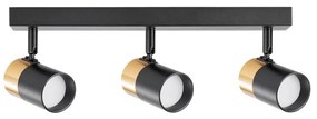 Zuma Line 2204BD-3-BK - Spotlámpa FORI 3xGU10/50W/230V fekete/arany