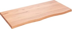 vidaXL világosbarna kezelt tömör tölgyfa asztallap 100x50x(2-4) cm