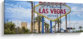 Kép - Las Vegas (órával) (90x30 cm)