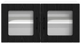 Fali konyhaszekrény Fekete tölgy 80 x 31 x 40 cm Faanyag