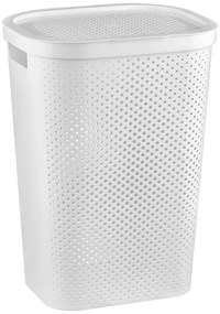 Fehér műanyag szennyeskosár 60 l Infinity – Curver