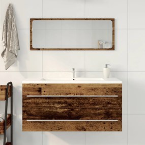 Antik fa szerelt fa mosdószekrény 100x38,5x48 cm