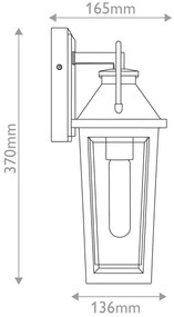 Quoizel QZ-BUCKLEY-S-MBK - Kültéri fali lámpatest S BUCKLEY 1xE27/40W/230V IP44