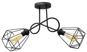 Felületre szerelhető csillár KARO 2xE27/15W/230V fekete