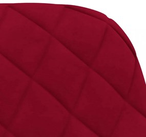 vidaXL 2 db bordó bársony étkezőszék