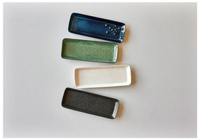 Kerámia szervírozó tálca 14x38 cm Gastro Green/Black – Bitz