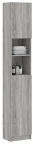 Szürke sonoma szerelt fa fürdőszobaszekrény 32 x 25,5 x 190 cm