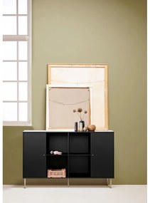 Fekete moduláris polcrendszer 136x69 cm Mistral Kubus - Hammel Furniture