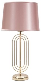 PINK KRISTA II rózsaszín és arany vas asztali lámpa