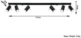 Etna 6L fekete mennyezeti lámpa - Sollux