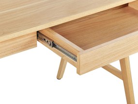 Skandináv Stílusú Világos Fa Színű Fiókos Íróasztal 120x70 cm SHESLAY Beliani