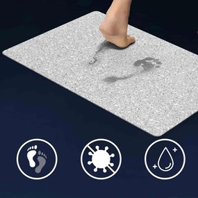 Szürke fürdőszobai kilépő 50x80 cm Granite – douceur d'intérieur