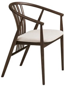 Sötétbarna tölgyfa karfás étkezőszék Agustin – House Nordic