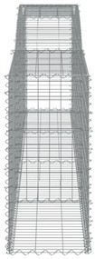 8 db íves horganyzott vas gabion kosár 400x50x100/120 cm