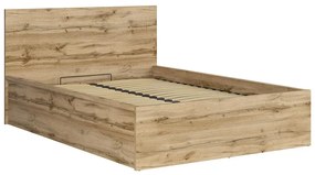 Franciaágy 140 cm Tetrix 8 (wotan tölgy) (ágyráccsal) (tárolóhellyel). 1098490