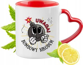 Nikodémusnak Piros bögre szív alakú füllel Ajándék