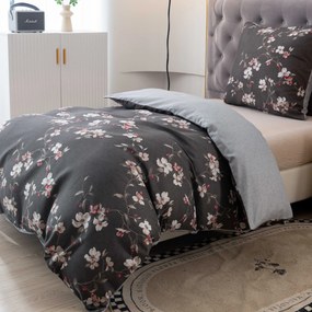 BLOSSOM szürke mikroszálas flanel ágyneműhuzat Ágyneműhuzat mérete: 70 x 90 cm | 140 x 200 cm