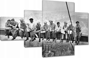 Festmények 130x80 Munkások a gerendán Ebéd