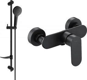 Mexen Milo DF05 zuhanycsaptelep zuhanykészlettel, fekete - 7134R05-70