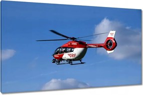 Vászonkép 120x70 Piros-fehér Helikopter
