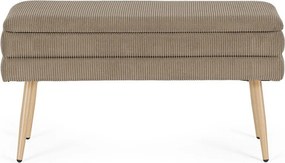 Szürkésbarna párnázott pad Olga – Bizzotto