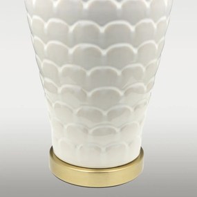 Cosmolight modern asztali lámpa murcia fehér sárgaréz cost01033br-wh