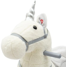 Baby Mix Hintaló játék dallammal és kerekekkelUnicorn fehér, 64 x 35 x 60 cm