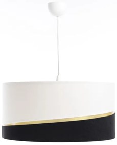 Csillár zsinóron SWING 1xE27/60W/230V fekete/fehér/arany