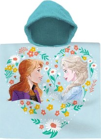 Disney Jégvarázs Flower strand törölköző poncsó 60x120 cm