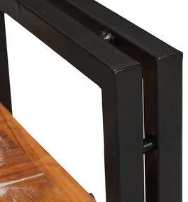 Éjjeli asztal 2 pcs Barna és fekete Újrahasznosított Masszív Fa