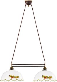 Kolarz 731.82.114 - Kábeles függőlámpa NONNA 2xE27/75W/230V bordó/eper