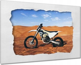 Vászonkép 60x40 Motocross a sivatagban