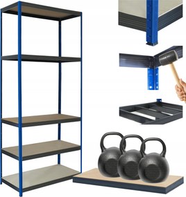 Tárolószekrény fém állvány Helios 196x90x30cm 5Px350kg Lengyel Tartós