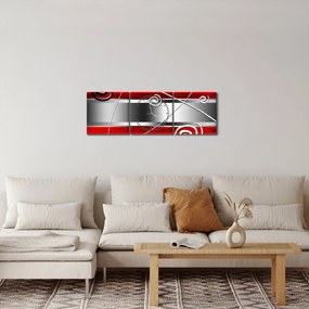 Absztrakt kép (órával) (90x30 cm)