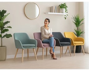 Skandináv Fotel Rózsaszín Színben AK-310