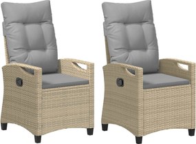 vidaXL Kerti Szék 2 pcs Beige és Világosszürke 56 x 60 x 112 cm
