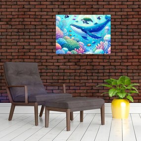 Üveg kép – Víz alatti világ (70x50 cm)