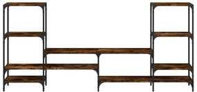 füstös tölgy színű szerelt fa TV-szekrény 206,5 x 28,5 x 95 cm