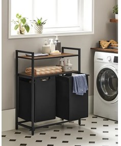 Szennyeskosár REX barna/fekete