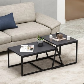 Minimal dohányzóasztal, antracit, 75 cm